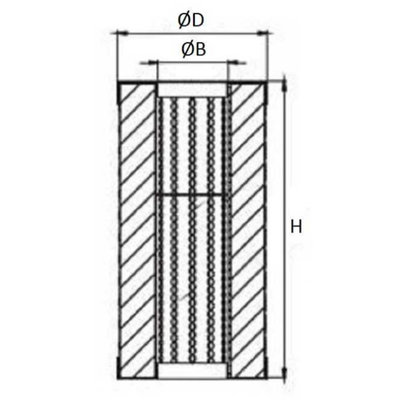 Hydrauliektank retourfilter cartridge 50 L/min 10µ