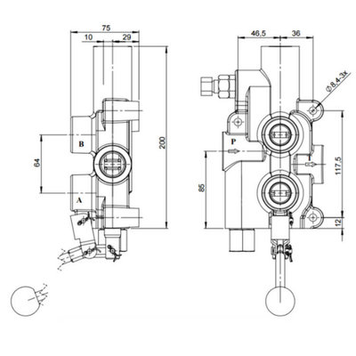 Hydraulische houtklover stuurventiel met auto-return