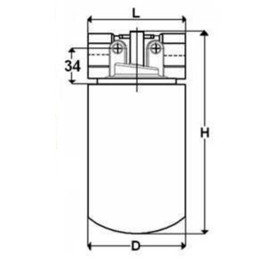 Hydrauliek retourfilter 3/4'' BSP, 10µ, 100 L/min