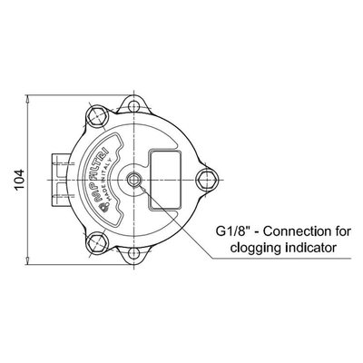 Hydrauliektank retourfilter 1/2