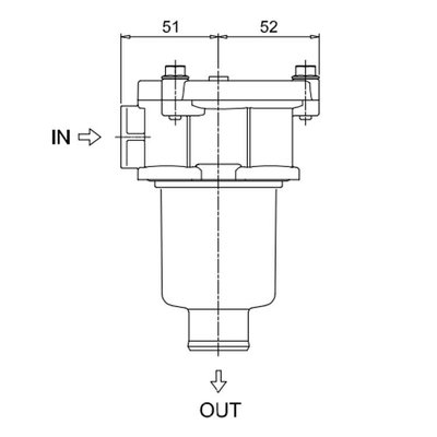 Hydrauliektank retourfilter 1/2