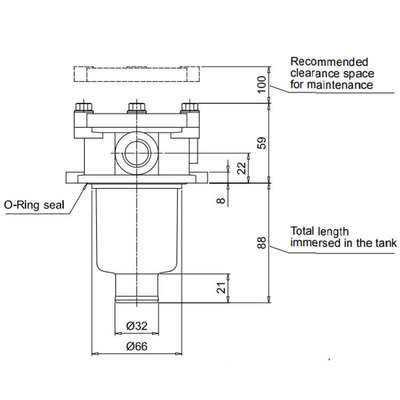Hydrauliektank retourfilter 1/2