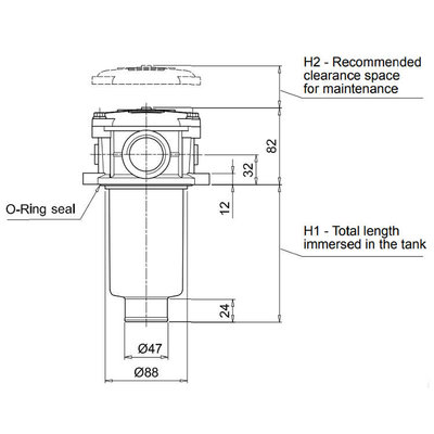 Hydrauliektank retourfilter 1