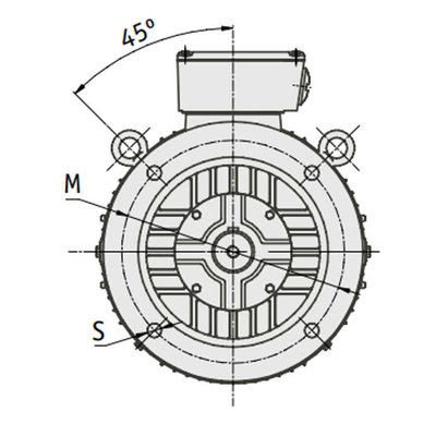 IE3 Elektromotor 11 kW, 230/400 Volt Voetflensbevestiging B3-B5, 1000 RPM