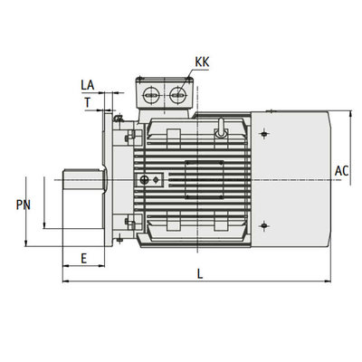 IE3 Elektromotor 37 kW, 230/400 Volt Voetflensbevestiging B3-B5, 1000 RPM
