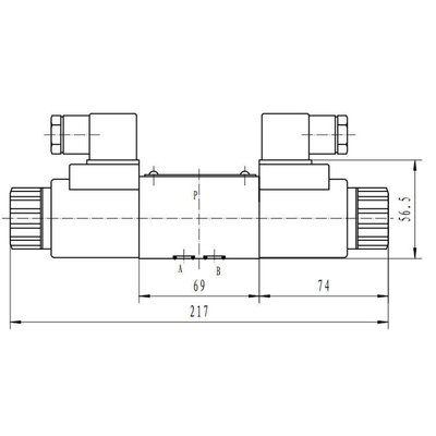 NG6 24 VDC Cetop Elektrisch 4/3 stuurventiel, ABT Verbonden P Gesloten 315 bar