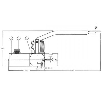 Voetpomp FP 25 inclusief tank