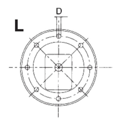 Lantaarnstuk E1 groep 1, Flens 160 mm