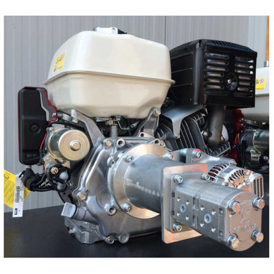 HondaGX390 (QXE4) benzinemotor met voor gemonteerde tandwielpomp pompgroep 2 en 40A dynamo
