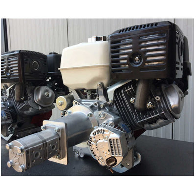 HondaGX390 (QXE4) benzinemotor met voor gemonteerde tandwielpomp pompgroep 2 en 40A dynamo