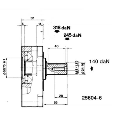 Voorzetlager voor hydrauliek pomp of motor groep 3