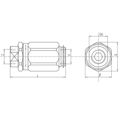 Dubbelwerkend snelheidsregelventiel - VRB 1/4''