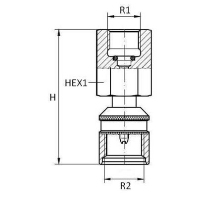 Manometer koppeling 1/4