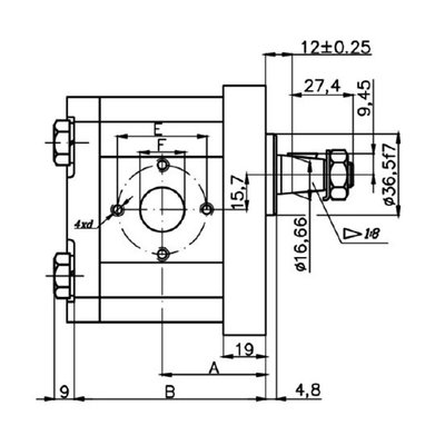 Hydrauliek tandwielmotor 20MR serie 19cc