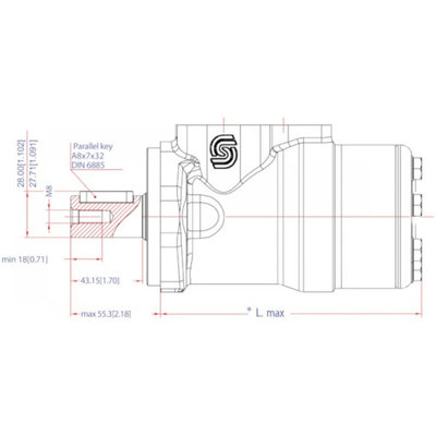 Danfoss OMP 25 cc hydraulische motor 25 mm as