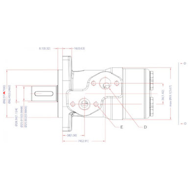 Danfoss OMP 25 cc hydraulische motor 25 mm as