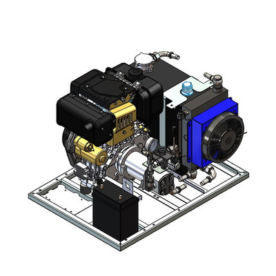 Hydrauliek aggregaat powerpack met 10 pk dieselmotor