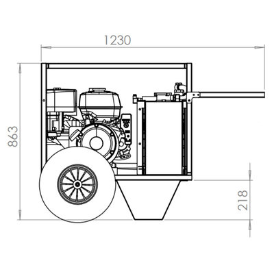 Hydraulisch aggregaat / powerpack met Honda GX390 benzinemotor