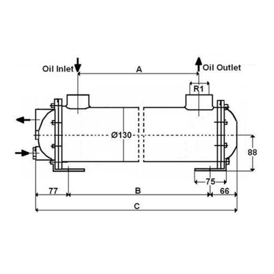 Hydrauliek olie-water koeler 2