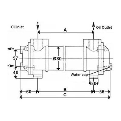 Hydrauliek olie-zeewater koeler 1