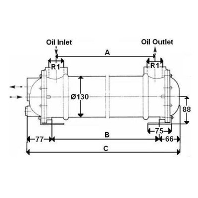 Hydrauliek olie-zeewater koeler 1