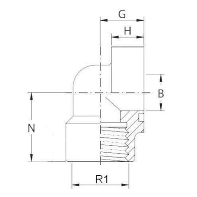 SAE 90° schroefdraad flens (female) 1/2