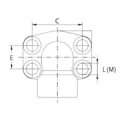 SAE 90° schroefdraad flens (female) 3/4