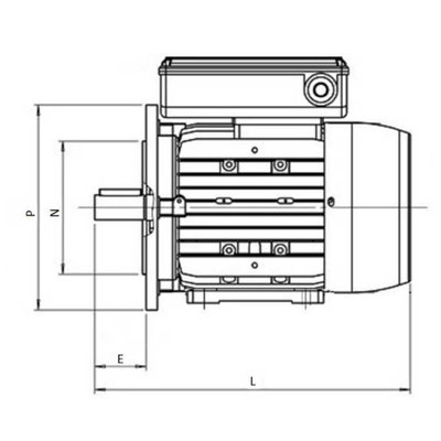 0,55 kW, 230V, elektromotor met voor gemonteerde tandwielpomp, pompgroep 1
