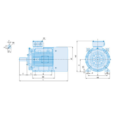 IE1-EG Elektromotor 15 kW, 230/400 Volt 3000 RPM