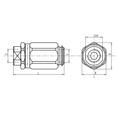 Enkelwerkende snelheids regelventiel - VRF 1''