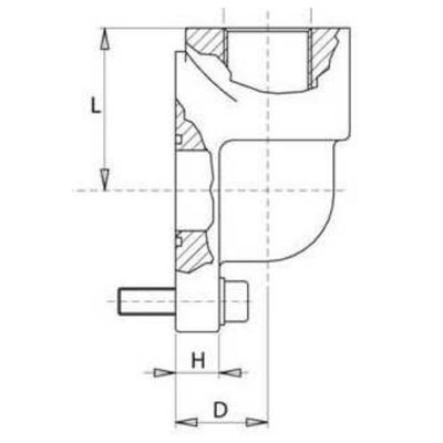 Pompflens haaks, 3 gaats 3/4'' BSP (51mm, gr. 3)