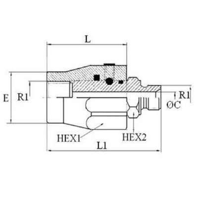 Draaikoppeling recht 3/8'' BSP
