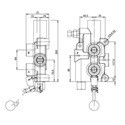 Tractor kloofmachine set 10 ton
