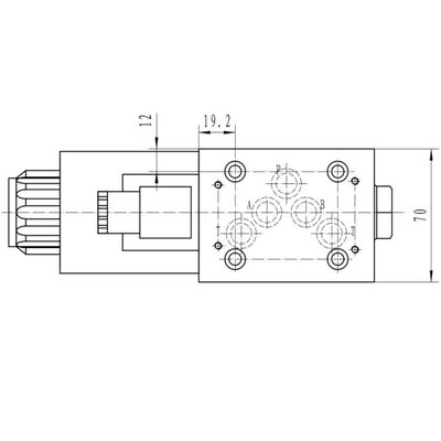 NG10 12V Cetop Elektrisch 4/2 stuurventiel, PA verbonden, BT verbonden