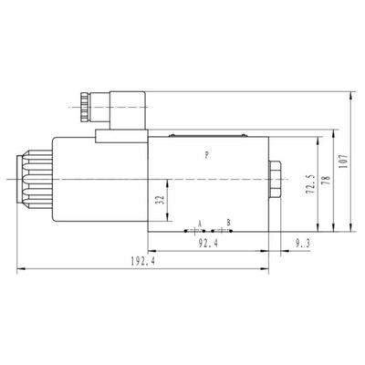 NG10 230V Cetop Elektrisch 4/2 stuurventiel, PA verbonden, BT verbonden
