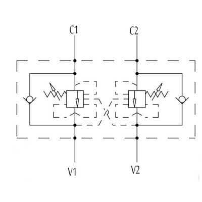 Dubbelw. balanceerklep closed center interne stuurdruk VBCD 3/8