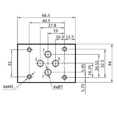 NG6 110 VAC Cetop Elektrisch 4/3 stuurventiel, PT Verbonden AB Gesloten 315 bar
