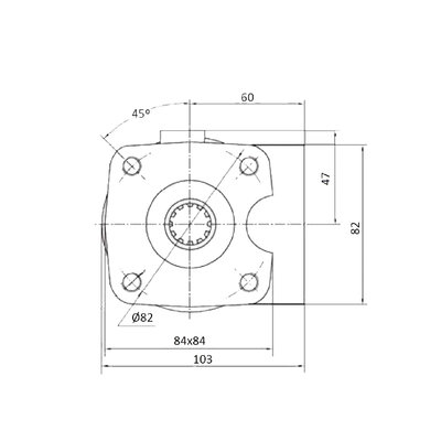Hydraulische stuurunit 160cc - zonder kleppen
