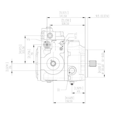 Gesloten Plunjerpomp - Verstelling elektrisch proportionaal met terugkoppeling 21L/min