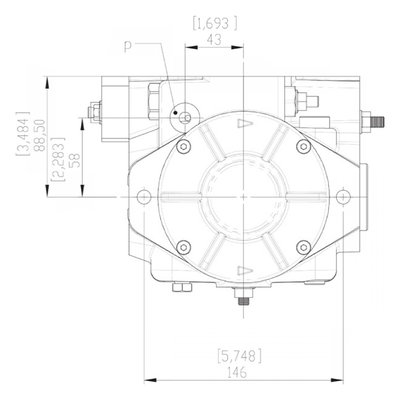 Gesloten Plunjerpomp - Verstelling hydraulisch proportioneel zonder terugkoppeling 21L/min