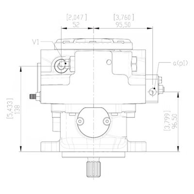 Gesloten Plunjerpomp - Verstelling hydraulisch proportioneel zonder terugkoppeling 21L/min