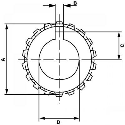 Splinebus 25x22-14;1:8 spie 2,4