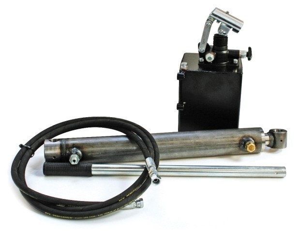Hydraulische 4T trailer / kipper set met handpomp