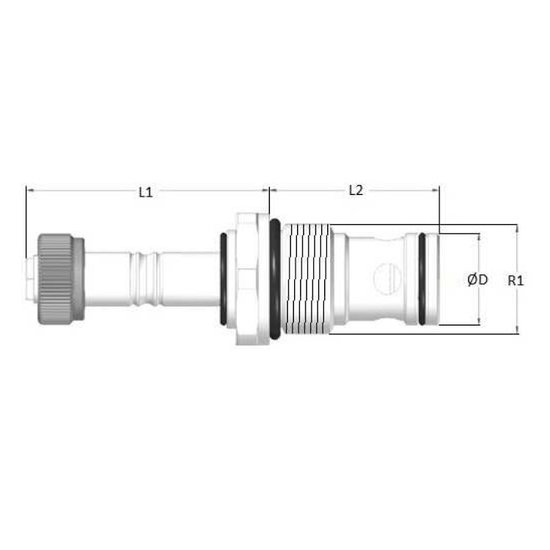 Cartridge NC voor 2/2 klep 40 L/min